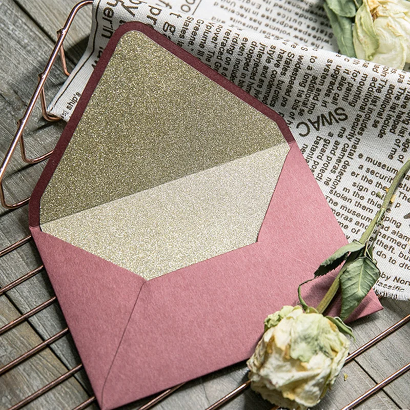 20 шт./лот темно-синий модный цвет свадебные приглашения блестящий золотой