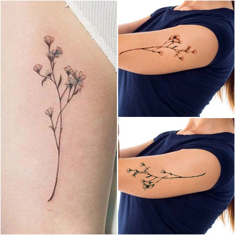 

Тату-наклейка, новый цветок, фотосессия, водонепроницаемая Временная наклейка на руку, боди-арт