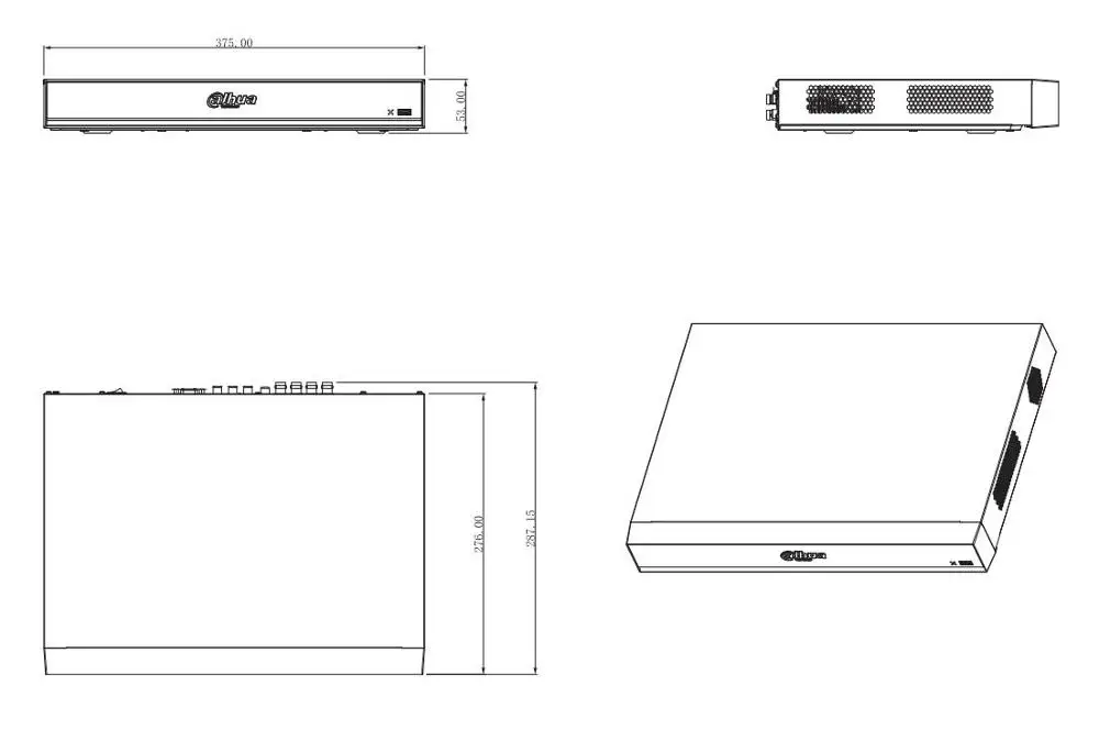 Dahua XVR XVR7208A-4KL-X XVR7216A-4KL-X 8/16 Channel Penta-brid 4K 1U Digital Video Recorder IoT & POS functionalities | Безопасность