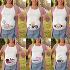 Футболка для беременных женщин топы Одежда для беременных женщин Забавный рисунок Футболка для беременных Одежда для беременных