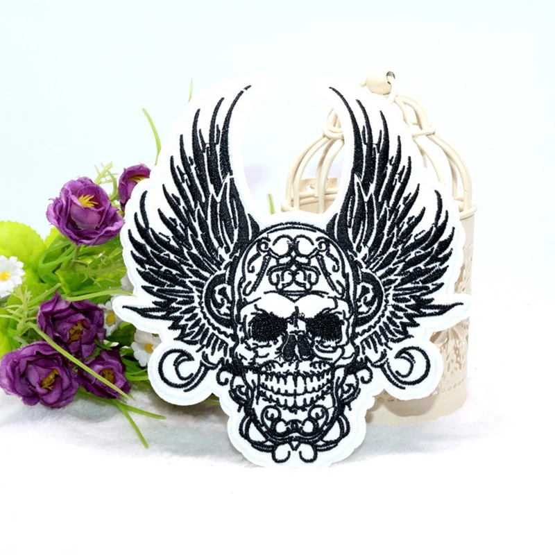 20 шт./лот Сделай Сам панк рок одежда патч патчи для одежды Череп железо на вышитые