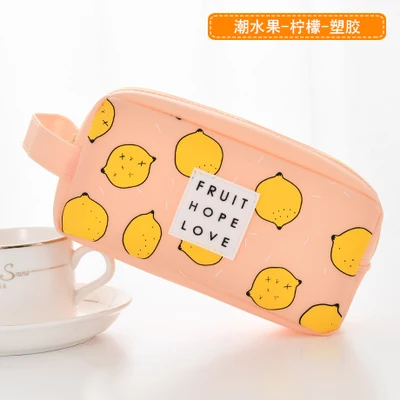 Style 14 Милые школьные уголовного Карандаш Чехол в виде Kawaii Cat для фруктов с персонажами из мультфильмов для девочек и мальчиков, школьный пенал для карандашей с большим Корея пенал для ручек коробка канцелярских принадлежностей мешок - Цвет: Style 14