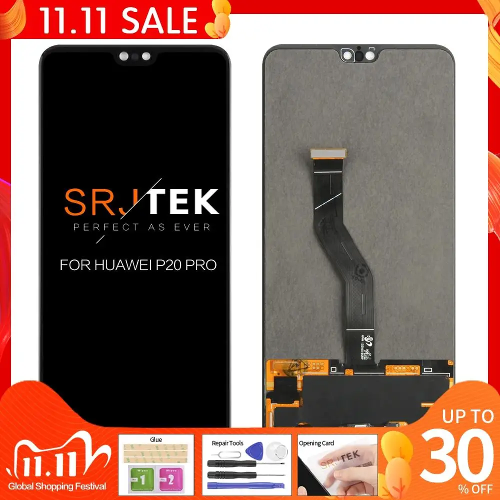 Экран Замена 6 1 &quotдля Huawei P20 Pro CLT AL01 ЖК дисплей с сенсорным экраном дигитайзер