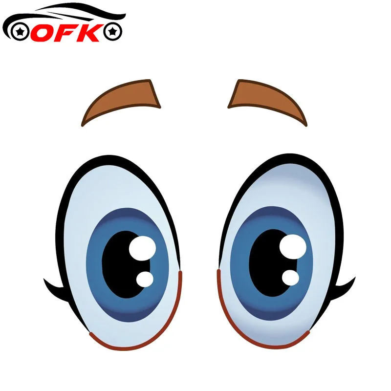 

Car Stickers Eyes Cartoon Fun Eyeballs Car Sticker Decal PVC Waterproof Sunscreen Car Sticker,16cm*14cm