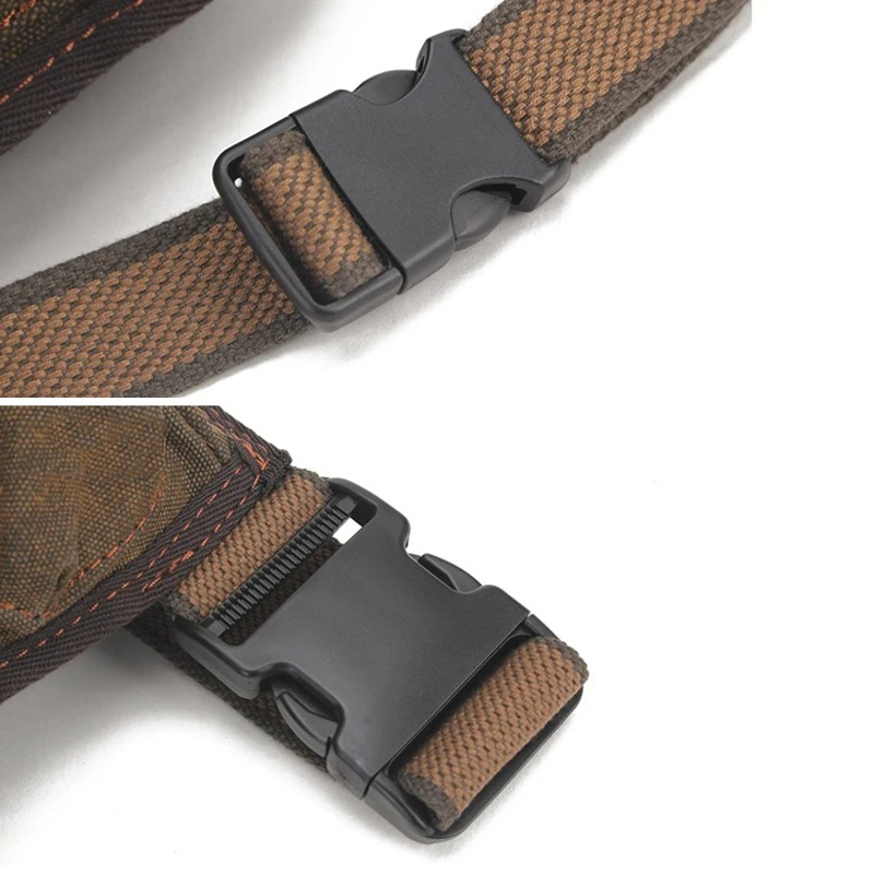 

Men's Canvas Multi-Pocket Waist Bag Diagonal Bag Outdoor Sports Leg Bag Wear-Resistant Waterproof Men's Bags Waist Packs