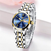 lige new minimalist woman watches rose gold luxury stainless steel women quartz waterproof ladies girls wristwatch date clock