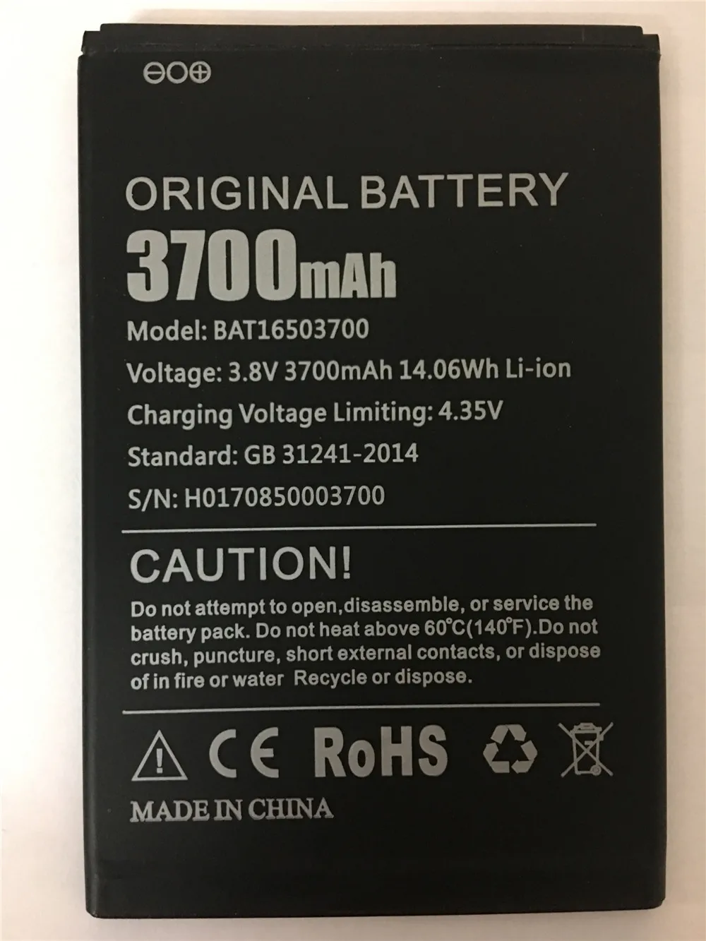 Оригинальный Новый Doogee X7 Pro Аккумулятор 3700mAh полимерный литий-ионный 3 8 V батареи