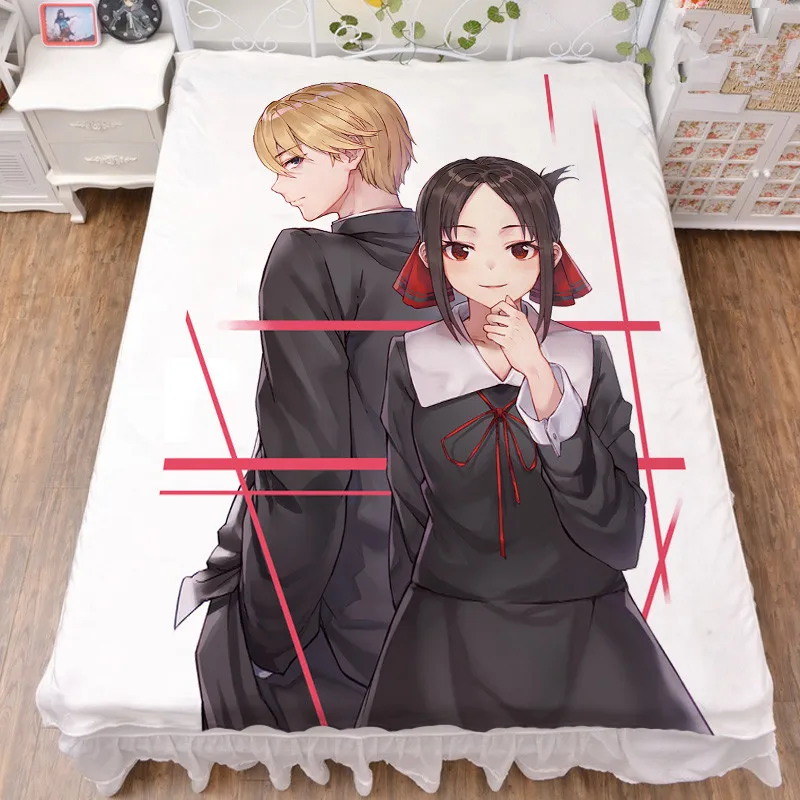 Обновленная японская аниме-постельная простыня и фланелевое одеяло Coscase Kaguya-sama:
