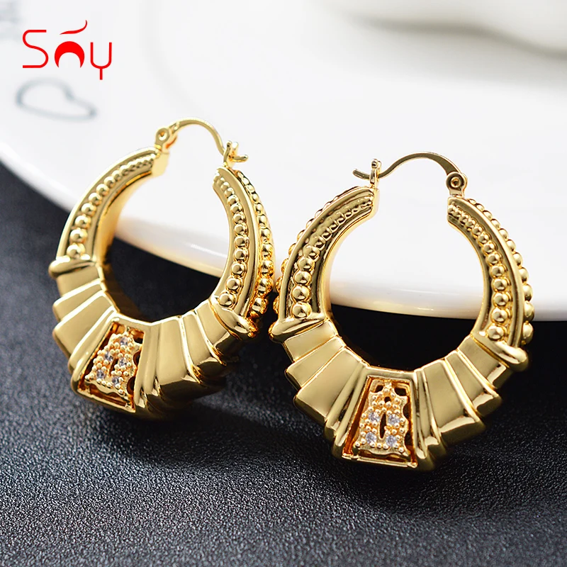 

Sunny Jewelry Fashion Jewelry 2020 New Design Hoop Earrings For Women High Quality Zircon Exquisite stereoscopic For Daily Wear