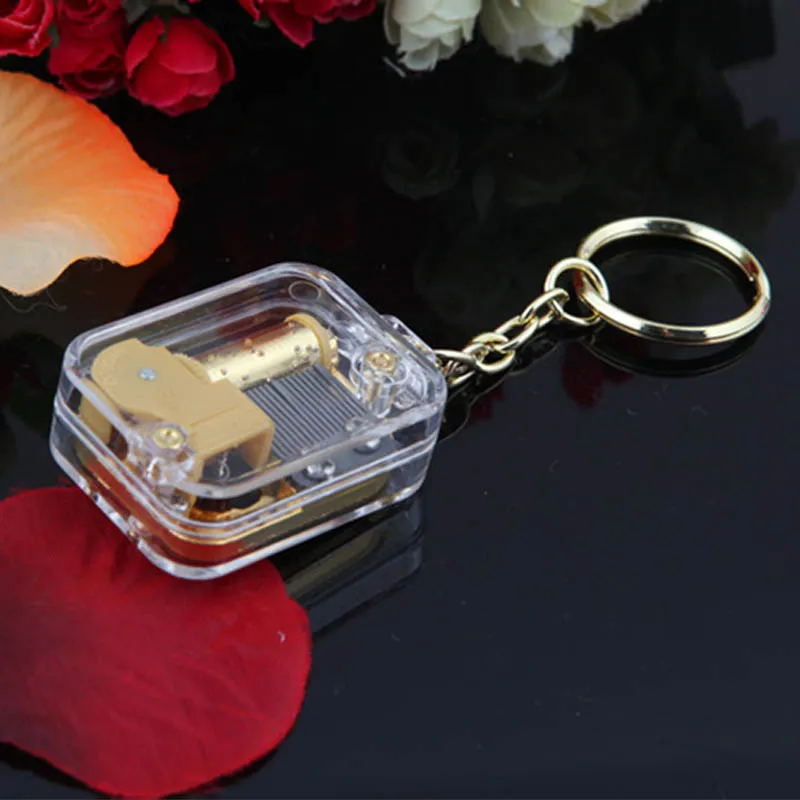 Механические музыкальные шкатулки 1 шт. музыкальная шкатулка брелок движение