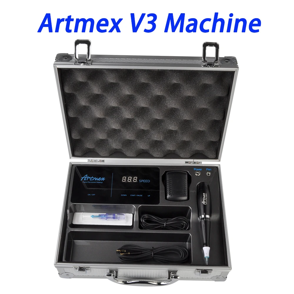 

Машинка для татуажа бровей Artmex V3, микро-иглы, пигментация, Перманентный макияж