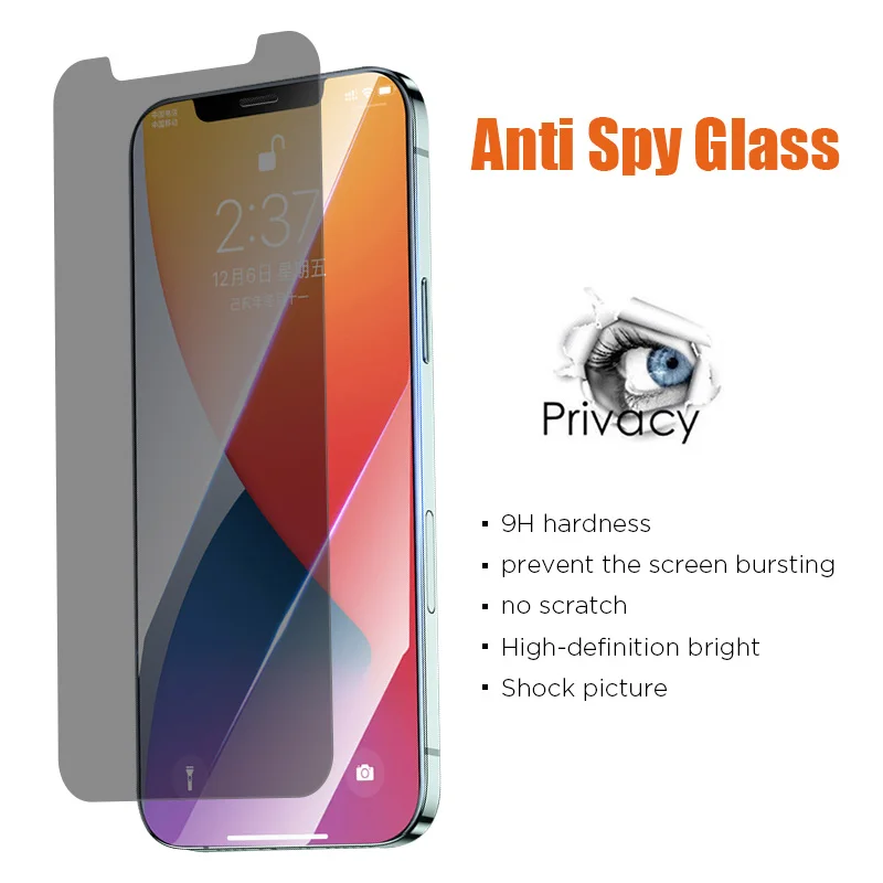 

iPhone12 Privacy For Tempered Glass Pro XR XS Max X 12 Mini Screen Protector Glass iPhone 11 Pro 7 8 Plus 5 5S 6 6S SE 2020