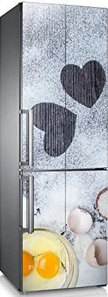 Синий 3D фрукты овощи самоклеющиеся посудомоечные машины Холодильник замораживание стикер детская художественная дверь холодильника обои-покрытие - Цвет: Синий