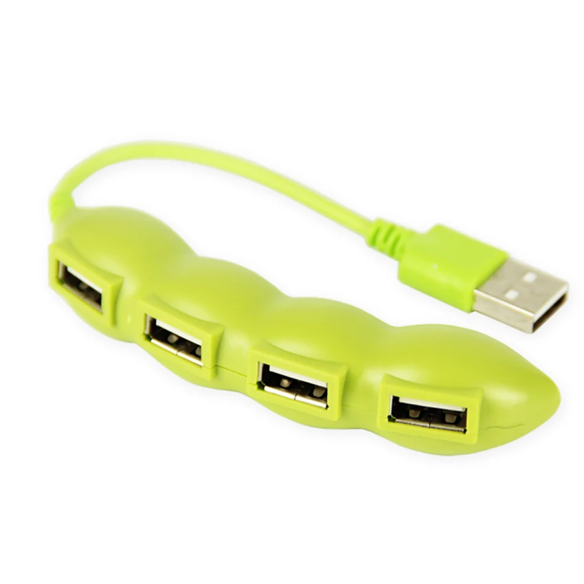 

Multifunctional Pea Shaped USB 2.0 Hub Splitter for Notebook Computer Multi-interface High Speed 4 Ports USB 2.0 Hub Extender