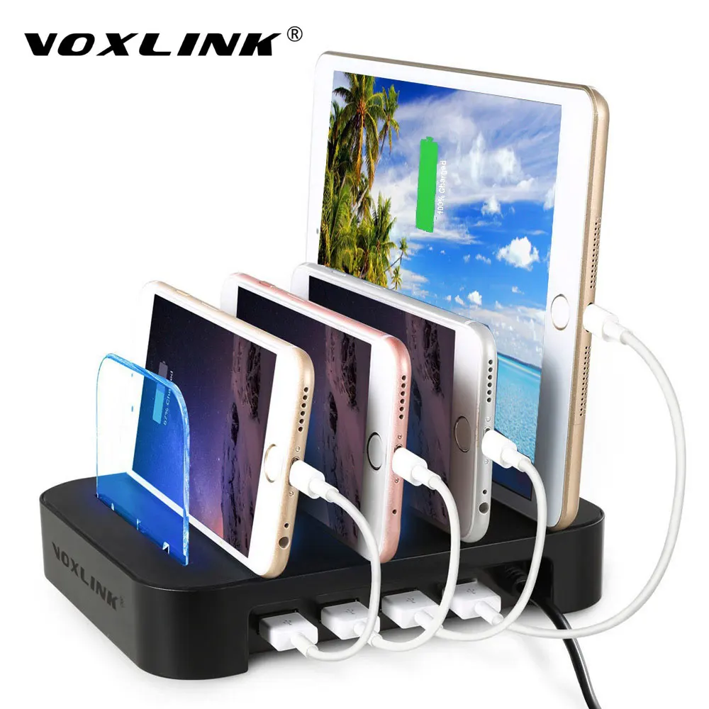 Универсальная зарядная станция VOXLINK с несколькими USB портами док 4 Настольная