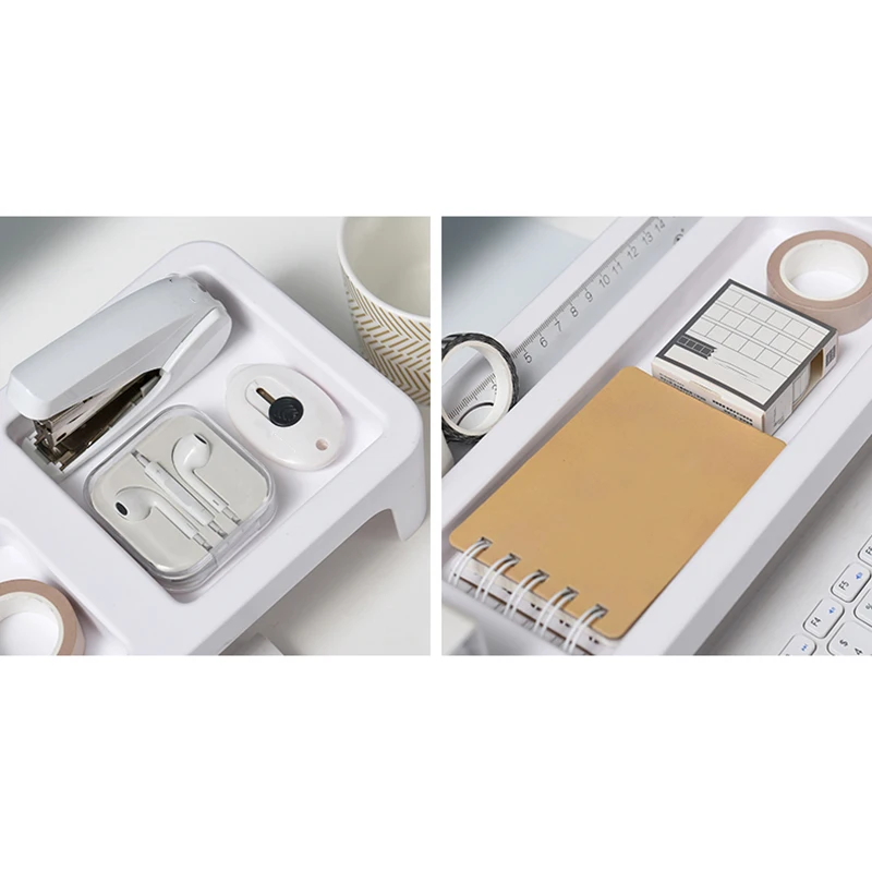 

Desk Organizer Home Office Keyboard Cover Desktop Storage Racks Stationery Pen Holder Office Accessories Organizer Box