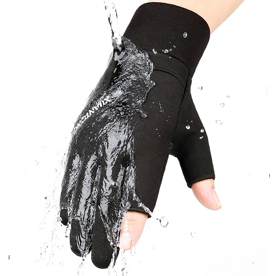 1 пара зимние спортивные ветрозащитные теплые рыболовные перчатки открытые для