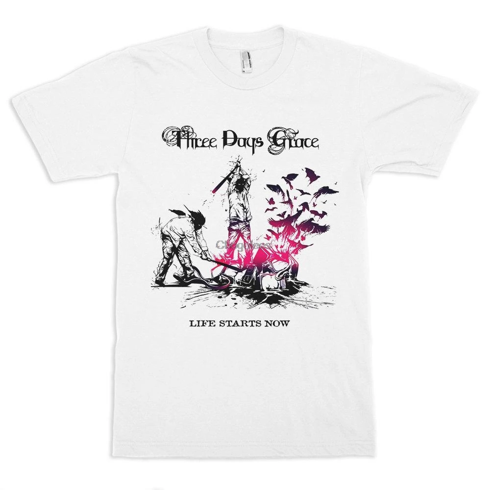 Хлопковая футболка Three Days Grace Life Start Now|Мужские футболки| |