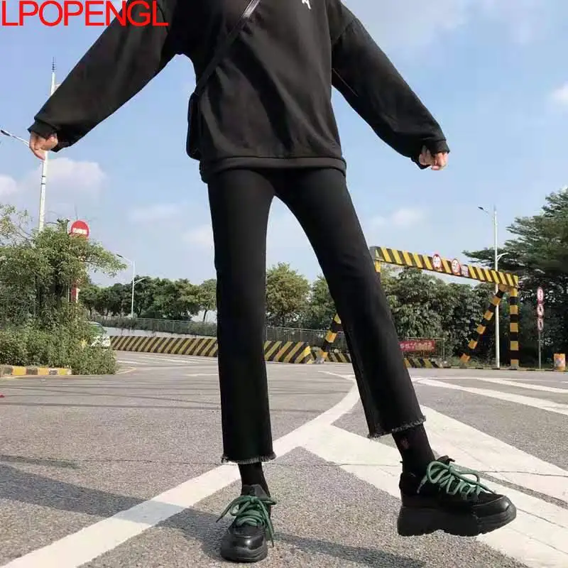 

Autumn winter Jeans Women's Solid Classic velvet 2021 New Slim Retro Chic Thick Casual Fashion Denim Trousers For Ladies