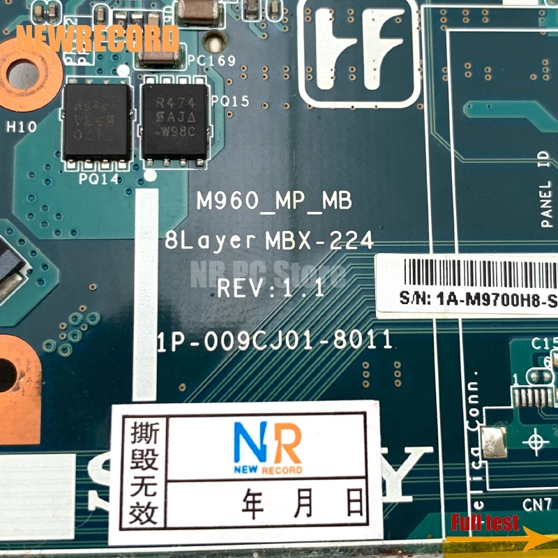 Материнская плата NEWRECORD A1771575A M960 1P-009CJ01-8011 для Sony MBX-224 Vaio VPCEB серии материнская