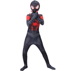 Костюм для косплея Spier, мужской костюм для детей и взрослых, Синяя Маска зентай фантазия Майлс Моралес, костюм на Хэллоуин для мальчика, аниме