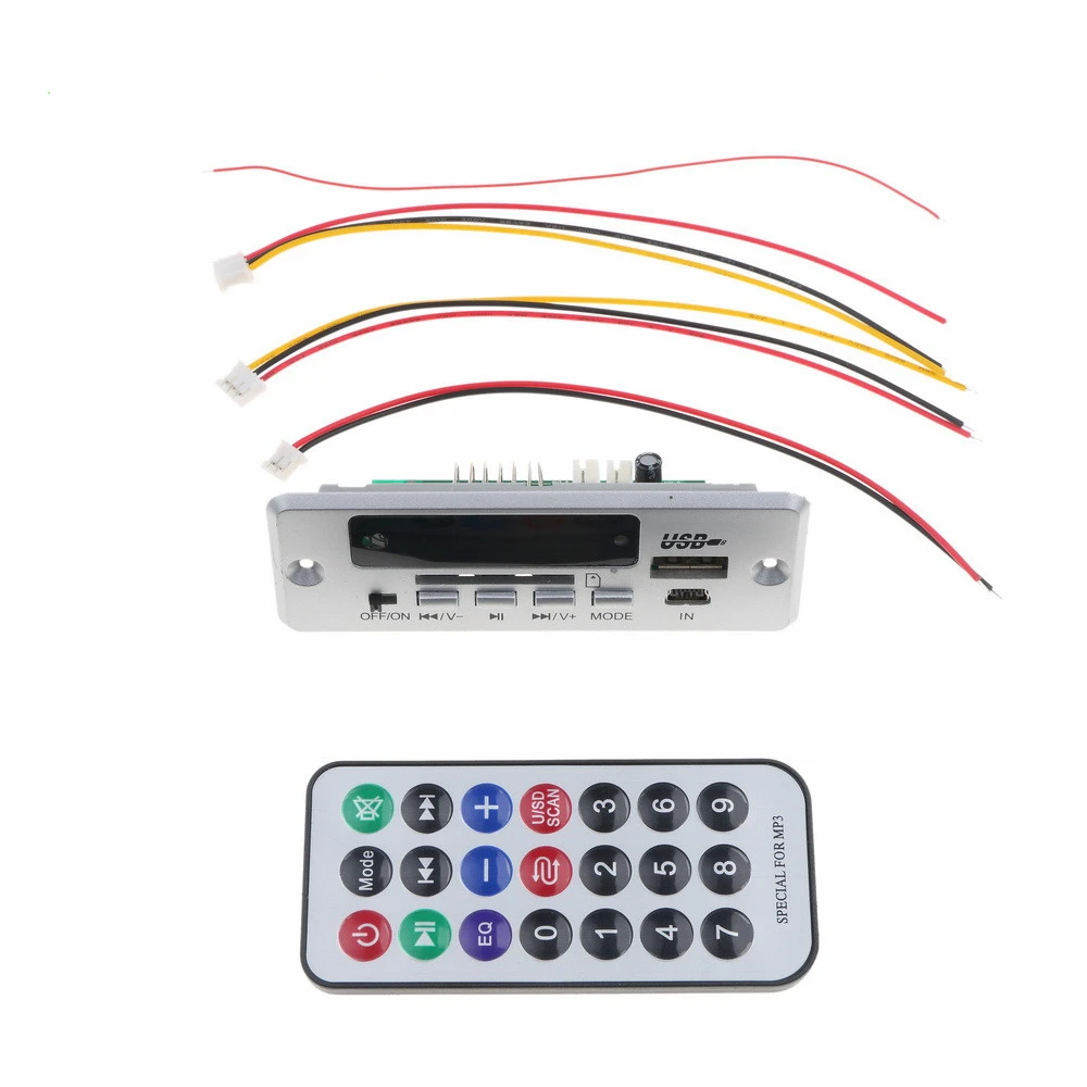 BT SD USB FM Aux Радио MP3 плеер встроенный Автомобильный USB Bluetooth Hands-free MP3 декодер плата модуль аудио переоборудование