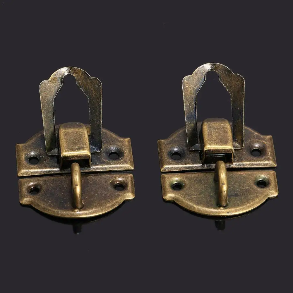 

3 Pcs Antique Hasps Iron Lock Catch Latches For Jewelry Vintage Buckle Hardware Clip Box Chest Suitcase 27*30mm Clasp R8U0