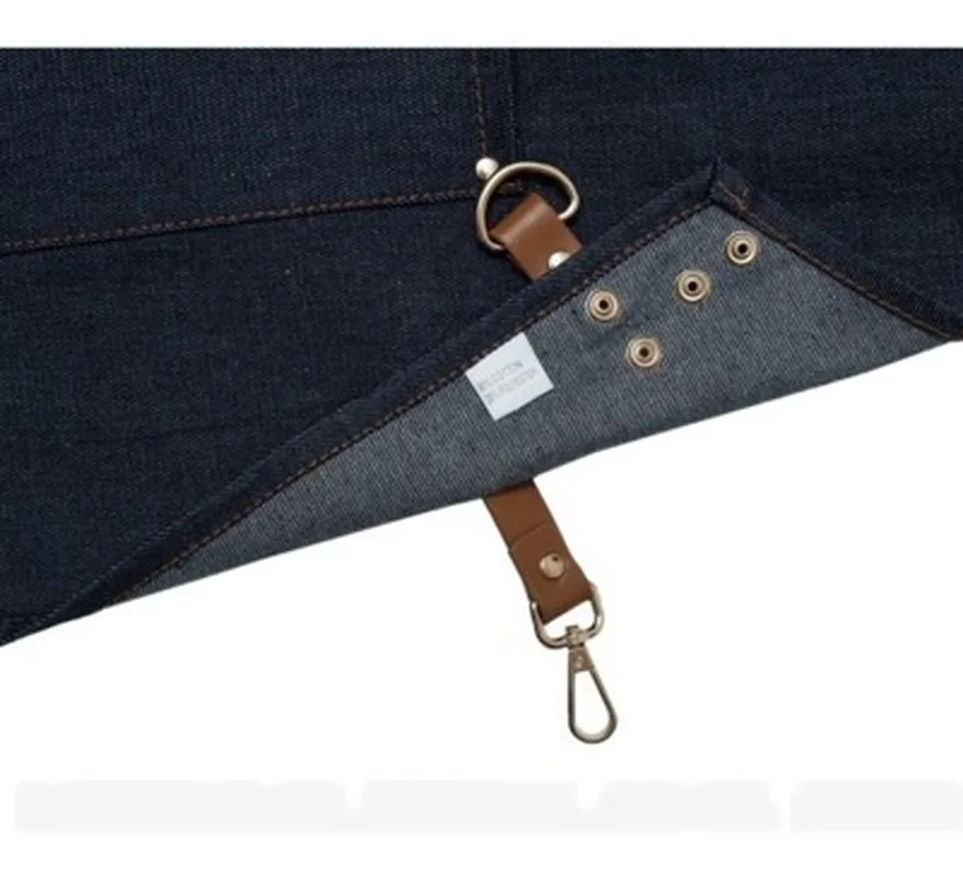 Модный джинсовый фартук для женщин и мужчин Milktea кофейня западный ресторан кухня