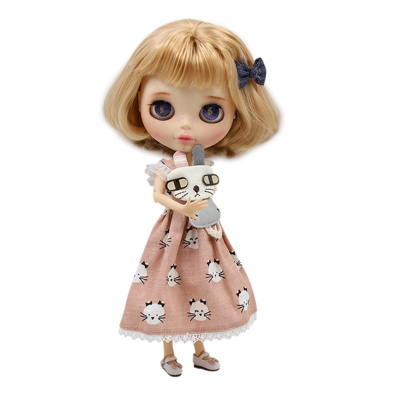 DBS Blyth icy 1/6 30 см bjd Милая кошка платье с заколкой для волос подарок девочки