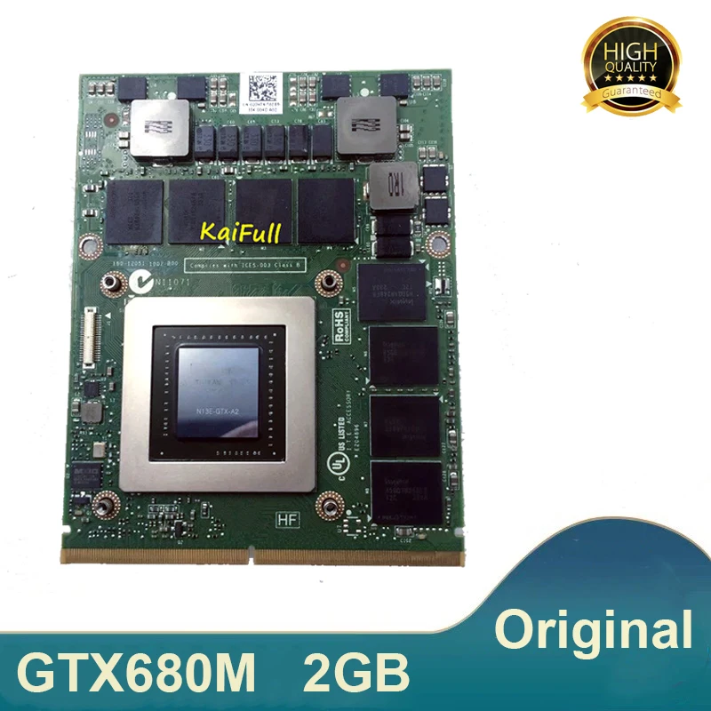 Оригинальная видеокарта GTX680M GTX 680M с графическим процессором VGA и GPU для DELL Alienware M15X