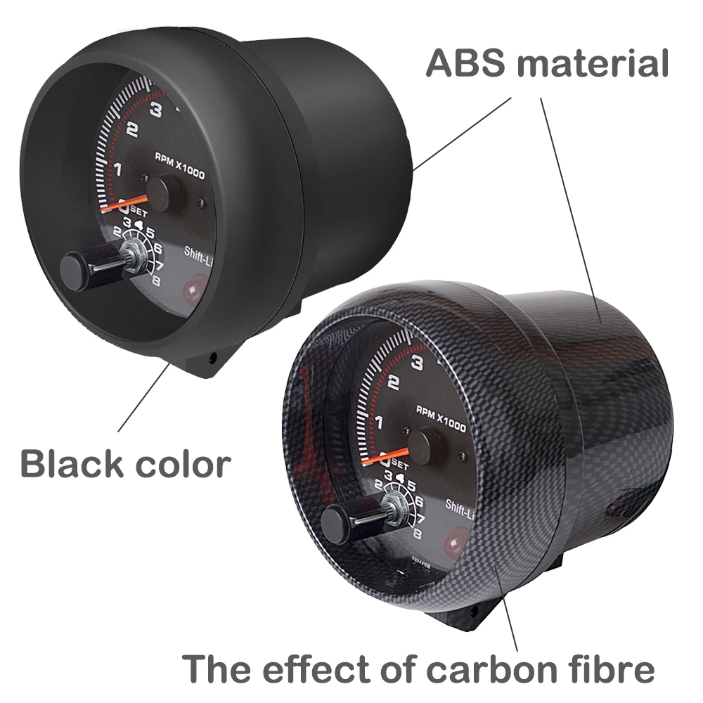 Автомобильный Тахометр 3 75 дюйма 95 мм для белого цвета СВЕТОДИОДНЫЙ измеритель 12
