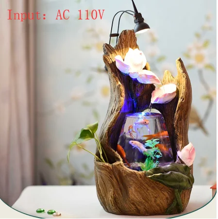 1100V Аквариум Wonderland FishTank дерево полый фонтан с Светильник настольный офис украшение Крытый центральный подарок как настольная лампа - Цвет: 1100V