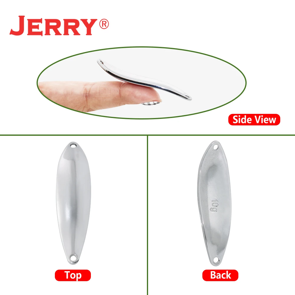 Неокрашенные рыболовные приманки Jerry JD в виде ложки жесткие для форели щуки