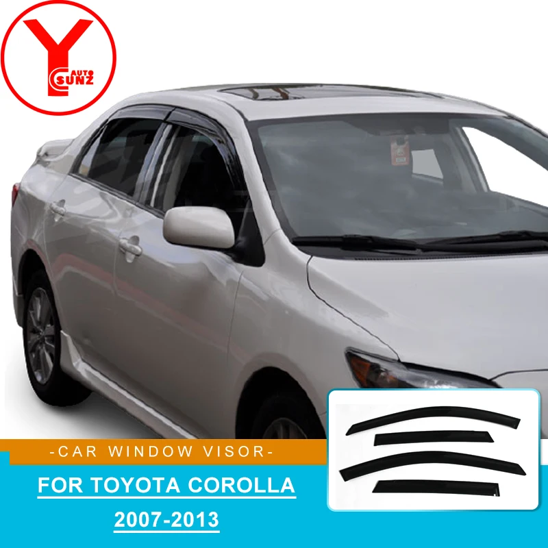 

Sun Rain Shield For Toyota Corolla Altis 2007 2008 2009 2010 2011 2012 2013 Side Window Deflector Shelters Door Window Visor