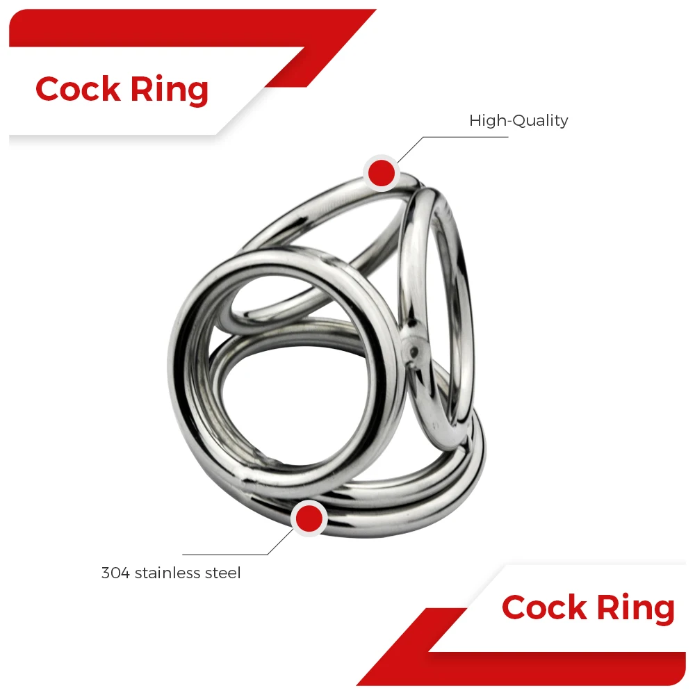 

GAY Penis Cock Ring Lock Metal Stainless Steel Ball Scrotum Stretcher CockringBondage Restraint Chastity Device Sex Toys for Man
