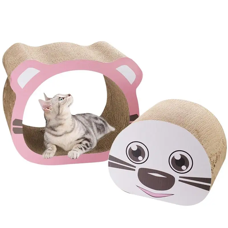 

2-In-1 Cats Toys Cat Scratching Board Funny Kitten Climbing Frame Scraper Cat Claw Plate Paper Pad Pet Toys Supplies Accessories