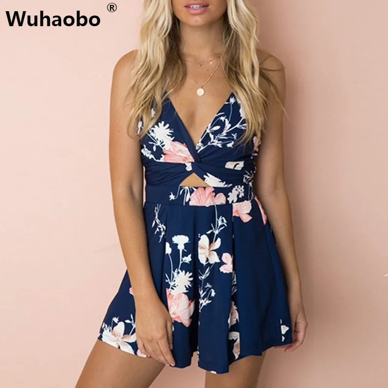 Wuhaobo сексуальный женский летний повседневный комбинезон без бретелек Женский
