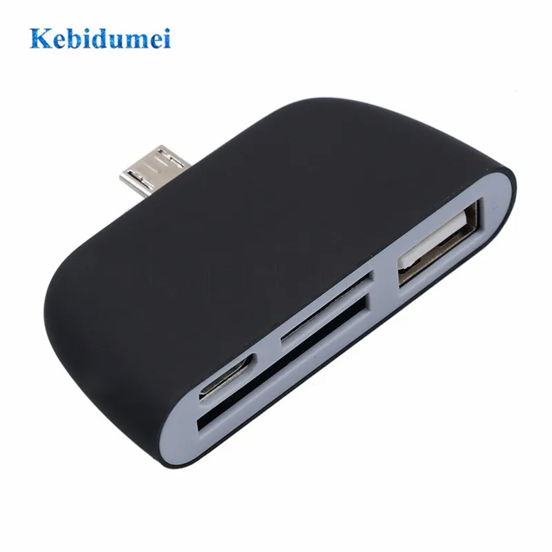 Многофункциональный Micro USB адаптер для карт памяти Kebidumei 4 в 1 TF SD OTG кардридер Type C