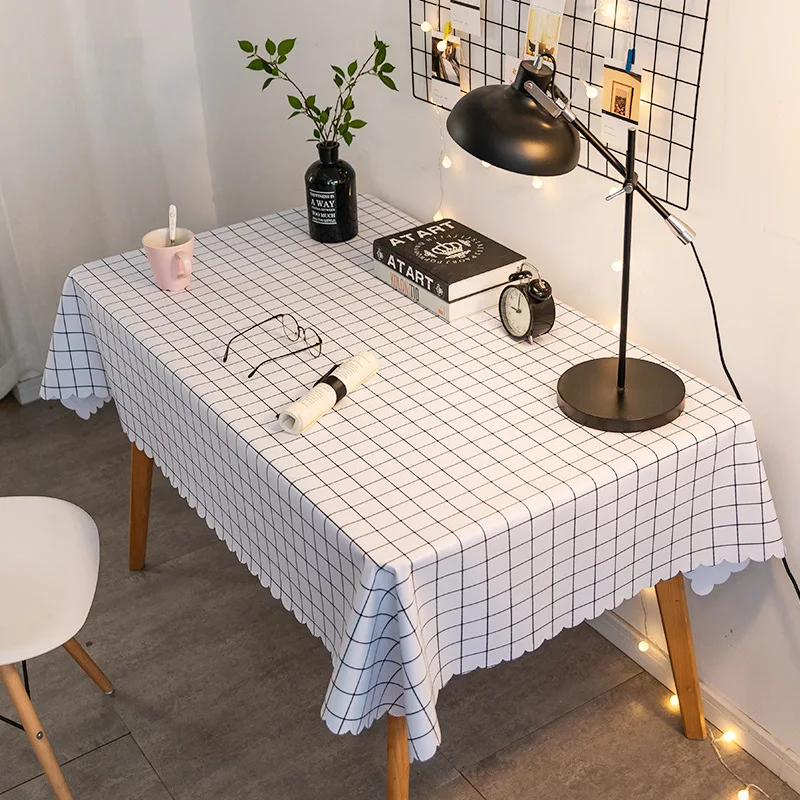 

Proud Rose PVC Tablecloth Waterproof Oil-Proof Ins Tablecloth Fabric Net Red Sun Tea Table Plastic Table Mat Table Cover