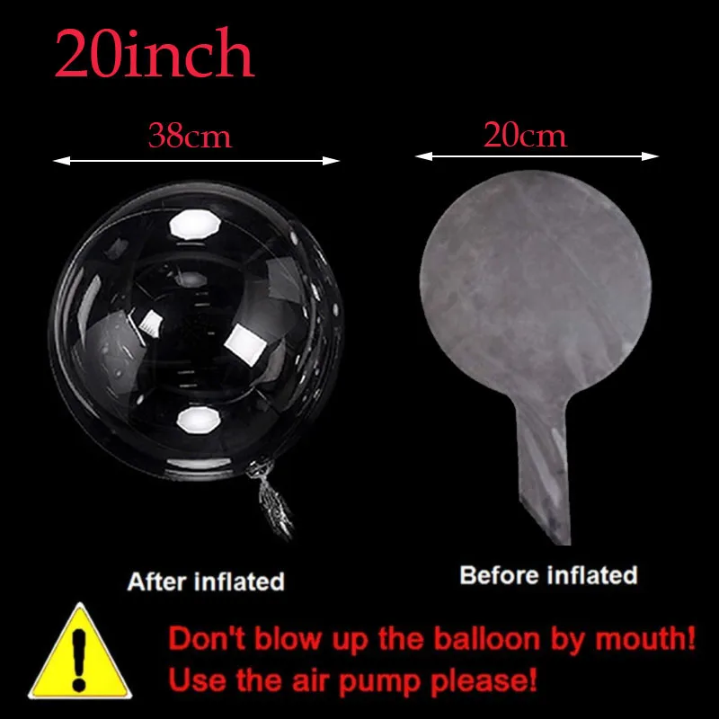 Globo transparente inflable para fiesta de cumplea&ntilde;os, suministros para boda, Baby Shower, 8/10/12/16/18/20/100 pulgadas, 24/36 Uds.-1
