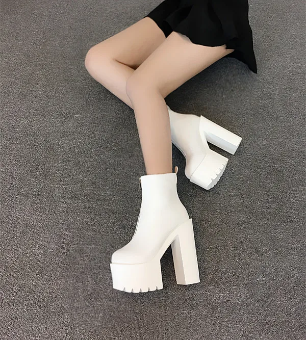 Новые рыцарские ботинки Qiu dong для сцены на толстой подошве толстом каблуке