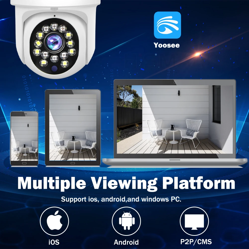 

Mini IP Camera WiFi 1080P HD CCTV Outdoor Camera Auto Tracking Home Security 4X Digital Zoom Speed Dome Camera 2MP P2P