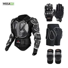 Мотоциклетные Куртки WOSAWE для сноуборда, защитные бедра шорты, наколенники + перчатки, защита для езды, защитное снаряжение, комбинация
