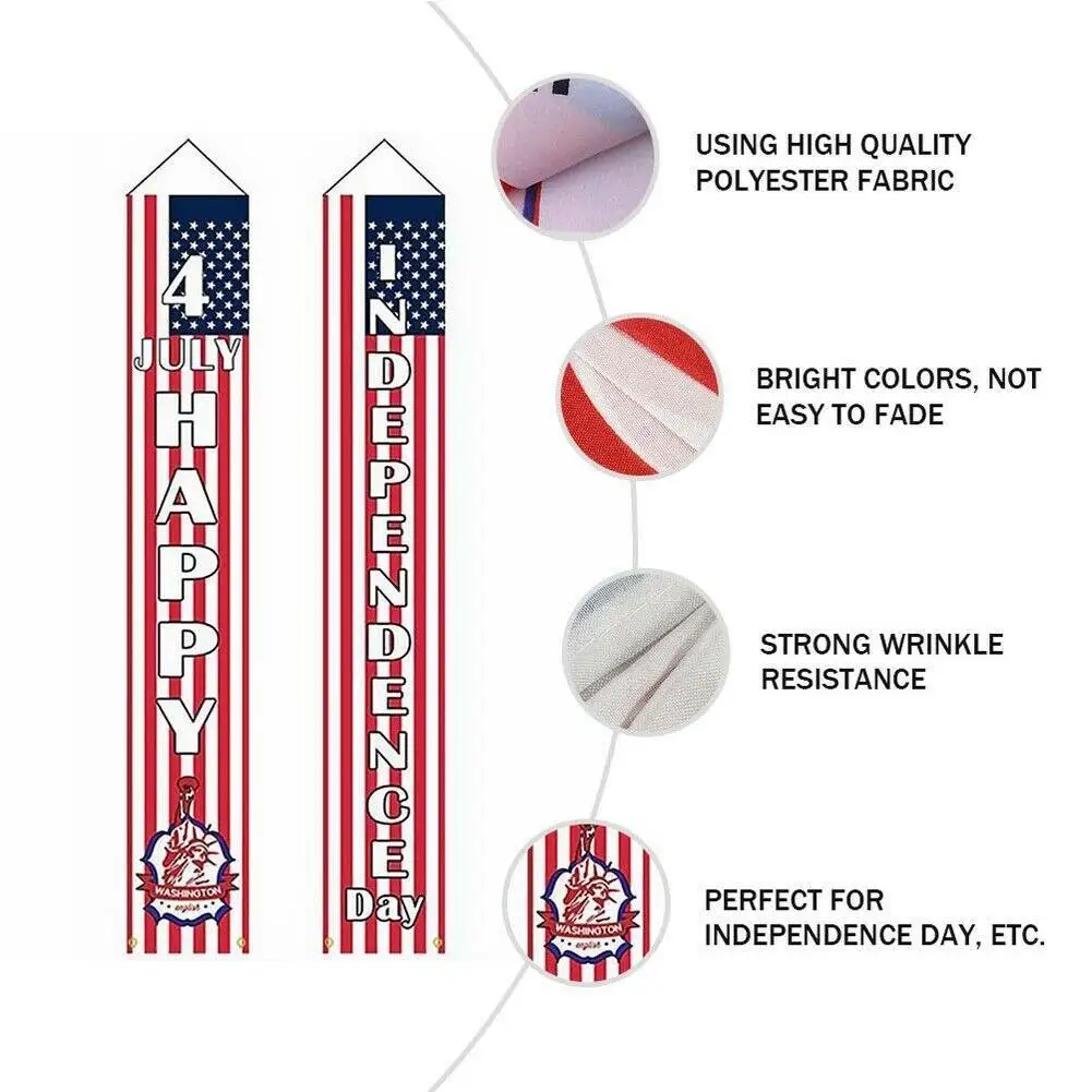 День Независимости дверной баннер приятный тонкой флаг подарок украшения стены