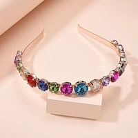 european and american summer fashion simple crystal sweet temperament womens versatile net red metal hair band wholesale