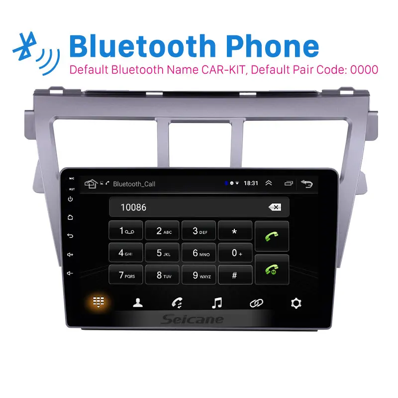 Автомагнитола Seicane 9 &quotдля Toyota VIOS автомагнитола с экраном дюймов на Android 2007 2008 2009
