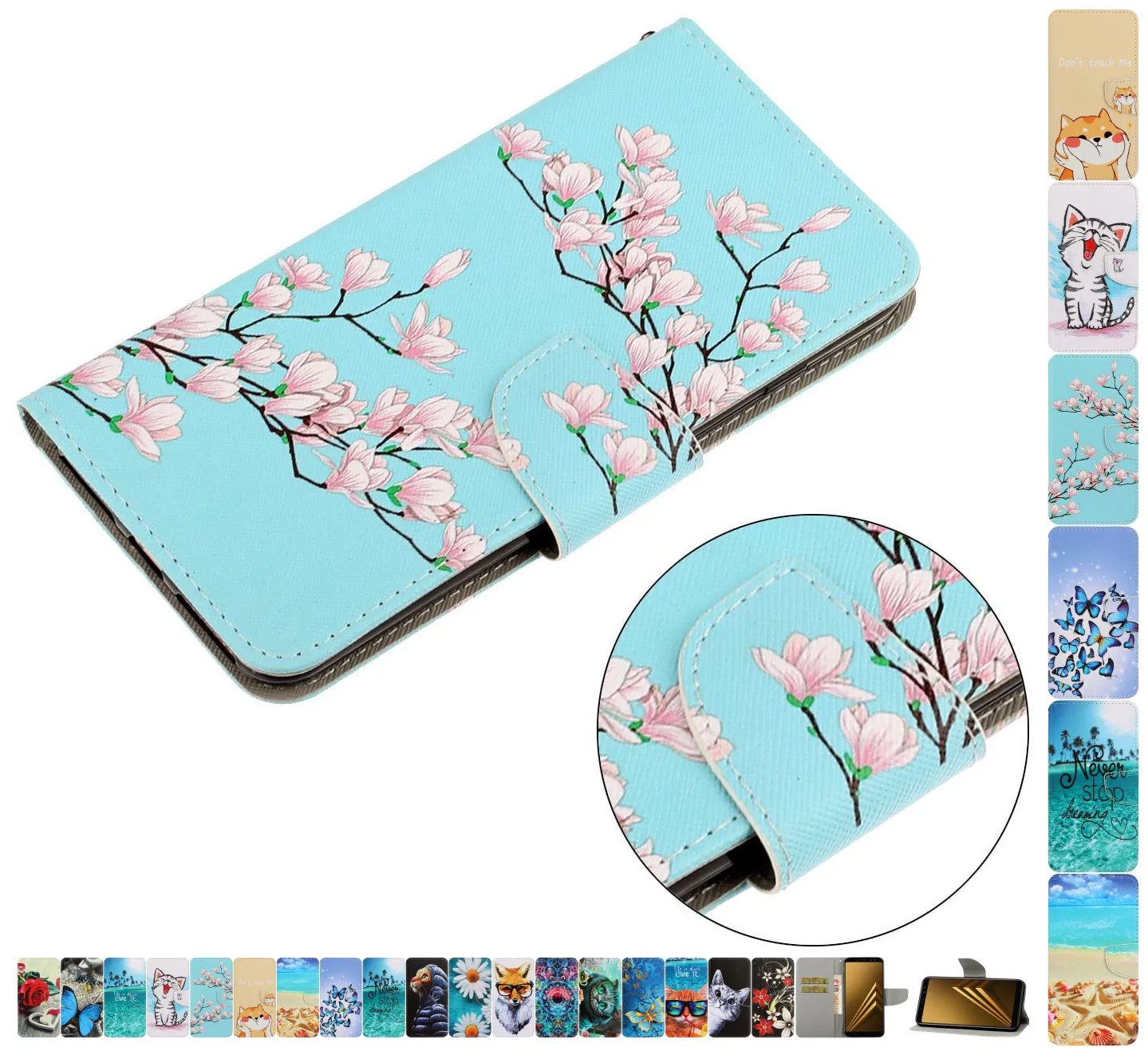 Милый Яркий кожаный чехол для телефона с рисунком sony Xperia 20 XZ3 XZ4 XZ5 откидной