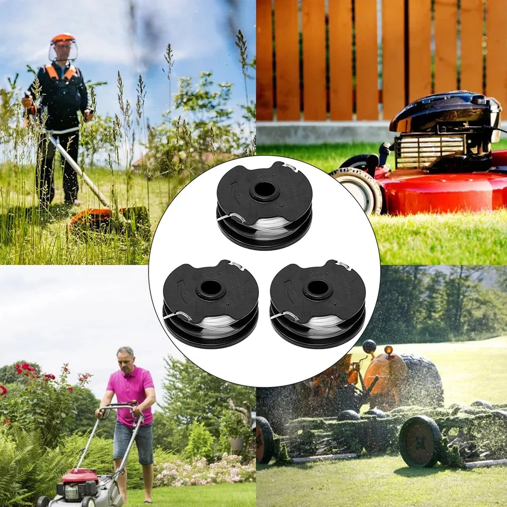 

3x Spools Replacement Grass Trim Compatible With Parkside Wireless Lawn Mower/PRTA 20-Li C3 Trimmer Spool Grass Cutter