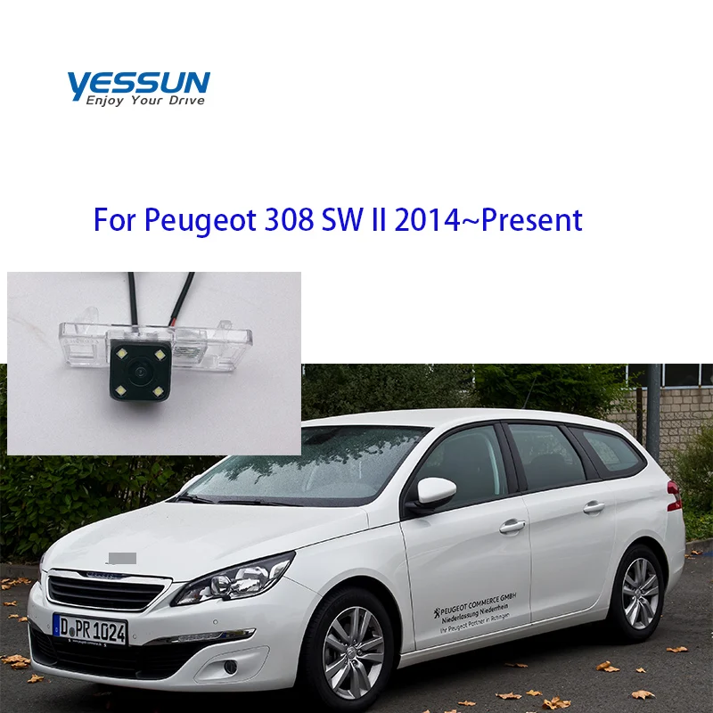 Автомобильная камера заднего вида Yessun для Peugeot 308 SW II 2014 2015 2016 2017 2018 2019 CCD резервная