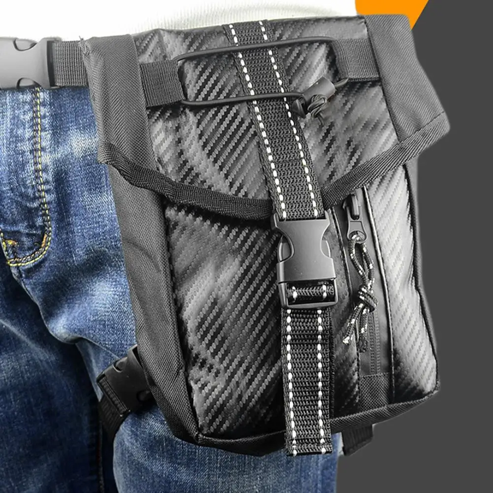 

Outdoor Waterproof Motorcycle Bicycle Riding Leg Waist Bag Faux Leather Pockets
